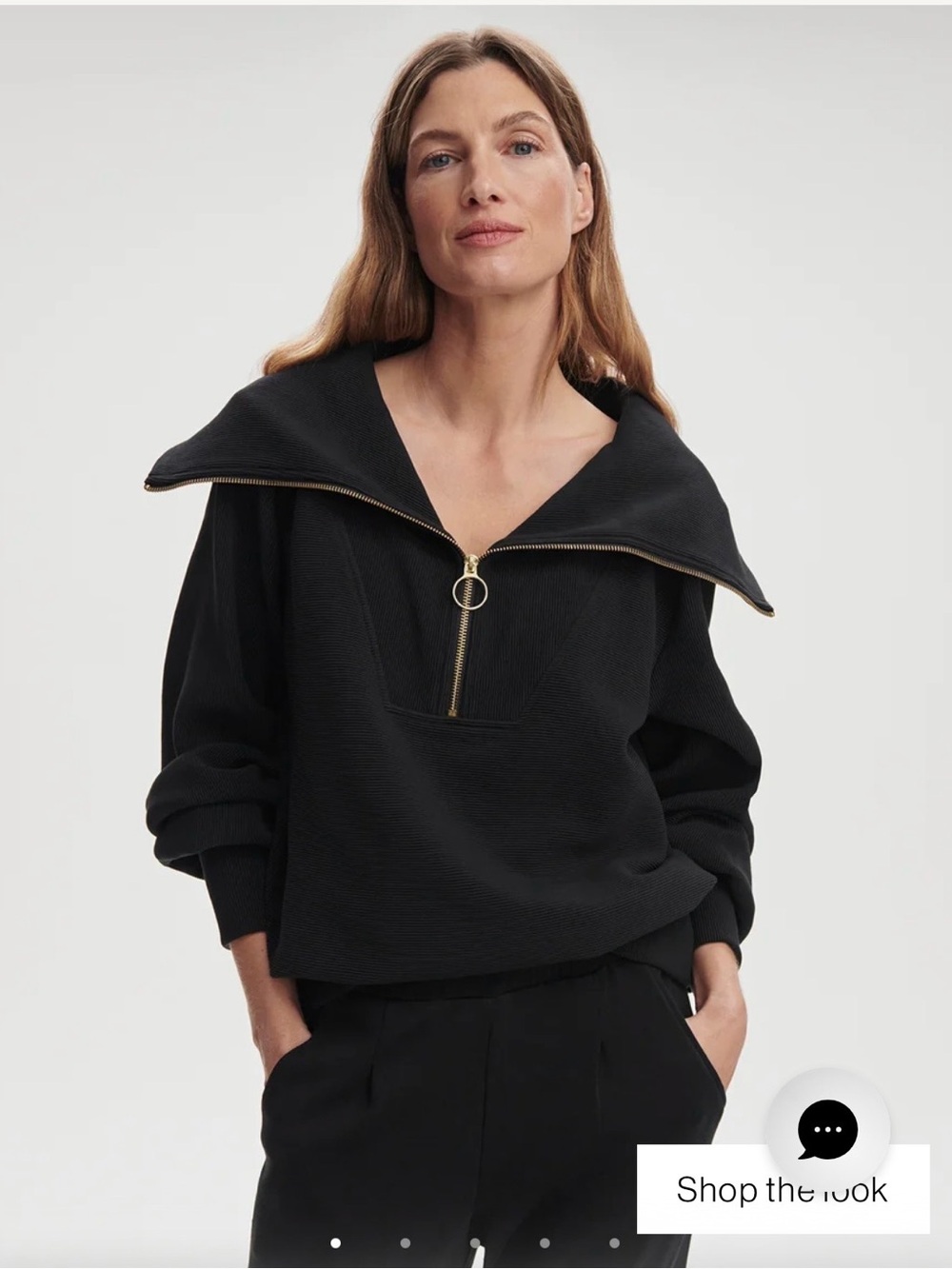 Varley Vine Half Zip Pullover - Black